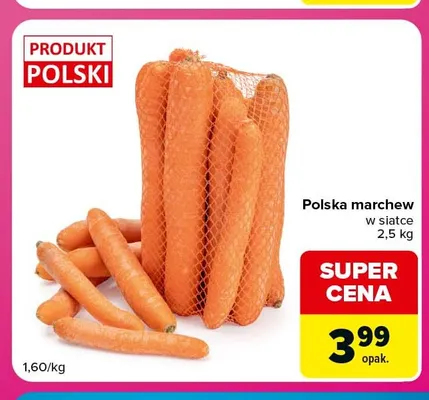 Marchew młoda polska promocja w Carrefour Market