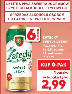 Piwo 5% alk. promocja w Kaufland