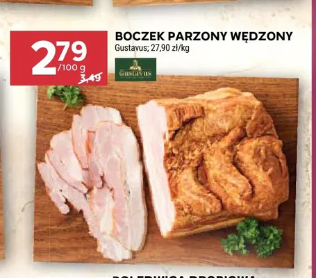 Boczek parzony wędzony Gustavus promocja w Stokrotka