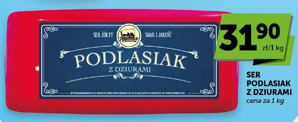 Ser żółty Podlasiak z dziurami promocja w Euro Sklep