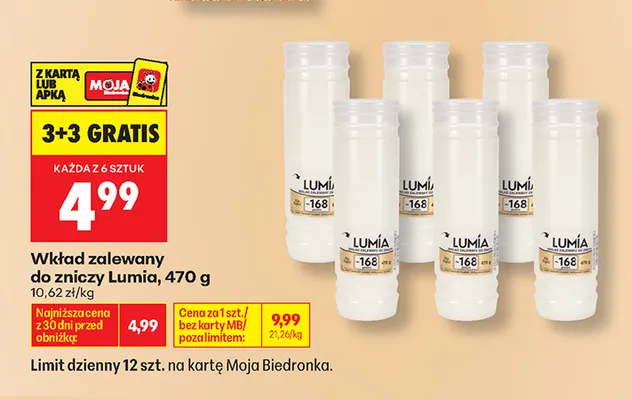 Wkład zalewany do zniczy Lumia promocja w Biedronka