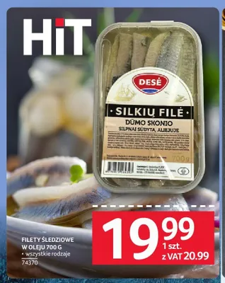 Filety śledziowe w oleju Dese promocja w Selgros