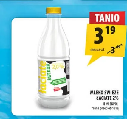 Mleko świeże Łaciate 2% promocja w Arhelan