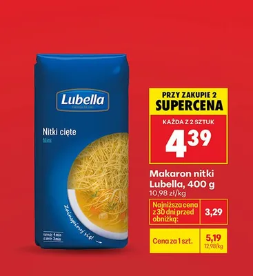 Makaron nitki promocja w Biedronka