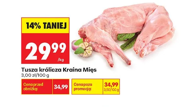 Tusza królicza Kraina Mięs promocja w Biedronka