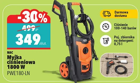 Myjka ciśnieniowa 1800 W PWE180-LN promocja w Biedronka