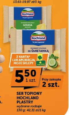Ser topiony Hochland plastry Gouda promocja w Groszek