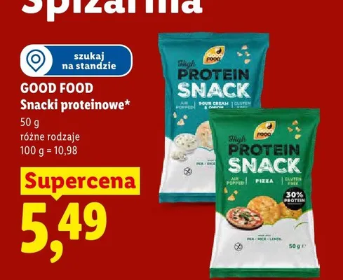 Snacki proteinowe Good Food High Protein Snack Sour Cream & Onion promocja w Lidl