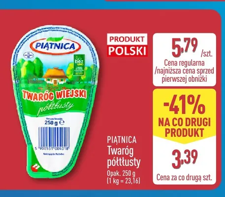 Twaróg Wiejski półtłusty Piątnica promocja w Aldi