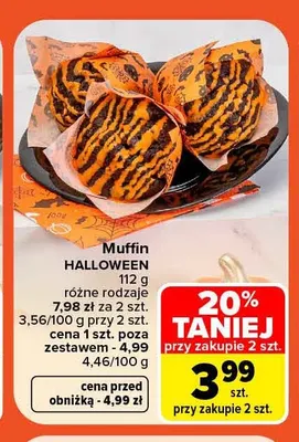 Muffin Halloween promocja w Carrefour Market