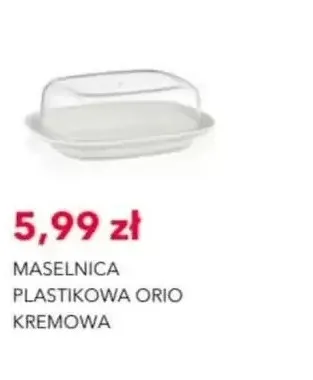 Maselnica plastikowa Orio kremowa promocja w Nela