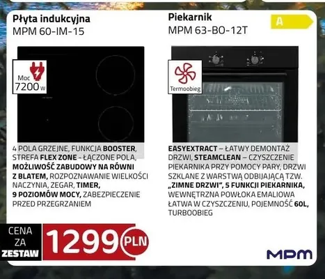 Zestaw płyta indukcyjna MPM + piekarnik MPM promocja w kakto.pl