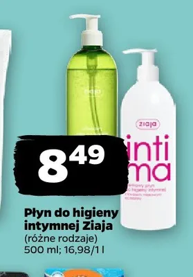 Płyn do higieny intymnej Ziaja Intima promocja w Netto
