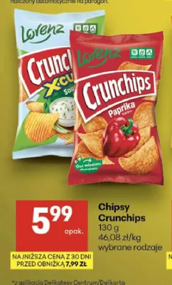 Chipsy Crunchips Paprika promocja w Delikatesy Centrum