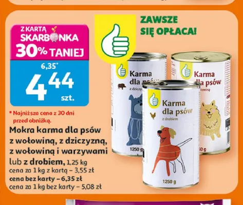 Mokra karma dla psów z dziczyzną promocja w Auchan
