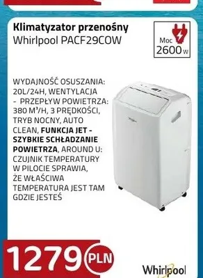 Klimatyzator przenośny Whirlpool PACF29COW promocja w kakto.pl