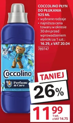 Płyn do płukania Coccolino Perfume & Care promocja w Selgros