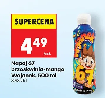 Napój 67 brzoskwinia-mango Wojanek promocja w Biedronka