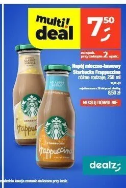 Napój mleczno-kawowy Starbucks Frappuccino Caramel promocja w Dealz