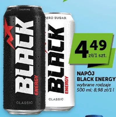 Napój energetyczny Black Energy Zero Sugar promocja w ABC