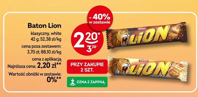 Baton Lion klasyczny promocja w Żabka