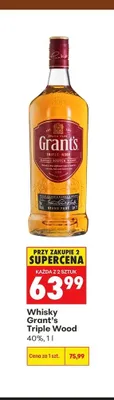 Whisky Grant's Triple Wood promocja w Biedronka