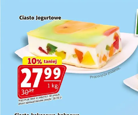 Ciasto jogurtowe Cukiernia Mazurska promocja w Prim Market