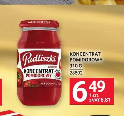 Koncentrat pomidorowy Pudliszki promocja w Selgros