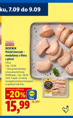 Polski kurczak medaliony z fileta z piersi Rzeźnik promocja w Lidl