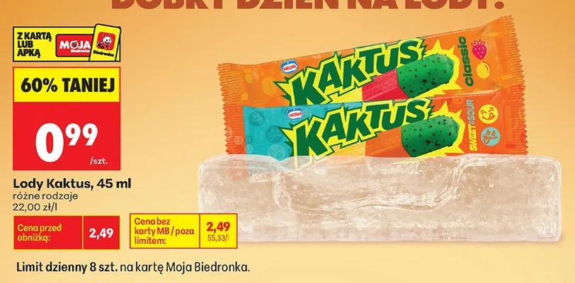 Lody Nestlé Kaktus Classic promocja w Biedronka