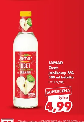 Ocet jabłkowy 6% Jamar promocja w Kaufland