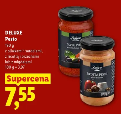 Pesto z ricottą i orzechami Deluxe promocja w Lidl