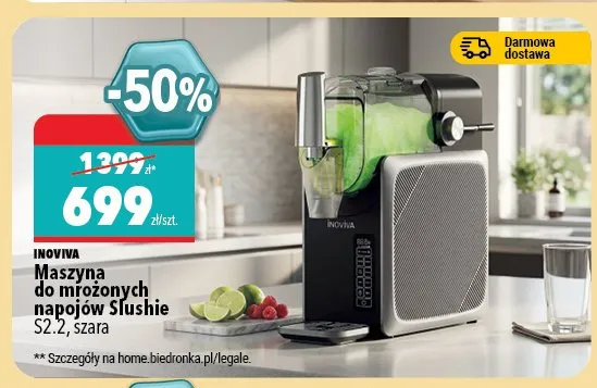Maszyna do mrożonych napojów Slushie Inoviva S2,2 promocja w Biedronka Home