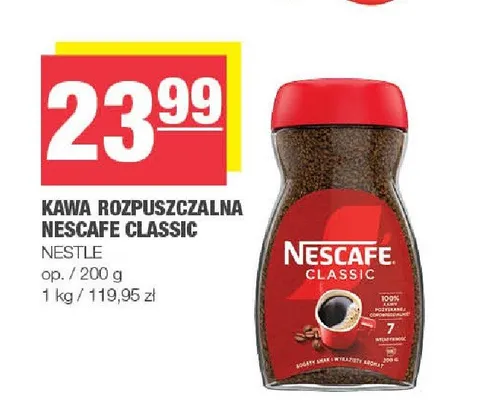 Kawa rozpuszczalna Nescafe Classic promocja w SPAR