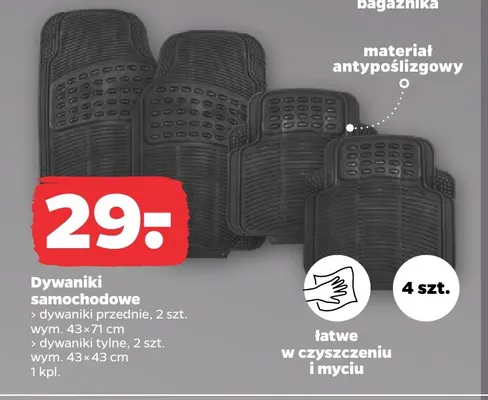 Dywaniki samochodowe promocja w Netto