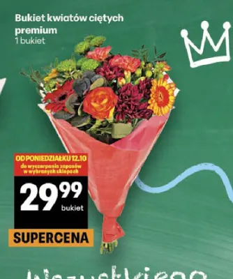 Bukiet kwiatów ciętych premium promocja w Delikatesy Centrum