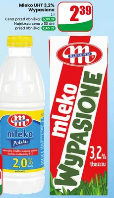 Mleko UHT 3,2% wypasione promocja w Dino
