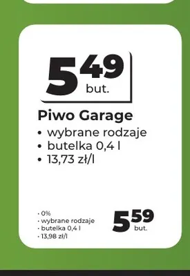 Piwo Garage promocja w Odido