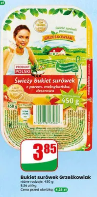 Bukiet surówek Grześkowiak różne rodzaje promocja w Dino