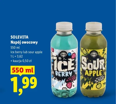 Napój owocowy Solevita ice berry promocja w Lidl