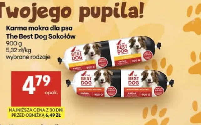 Karma mokra dla psa The Best Dog Sokołów promocja w Delikatesy Centrum