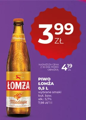 Piwo Łomża Miodowe promocja w Duży Ben