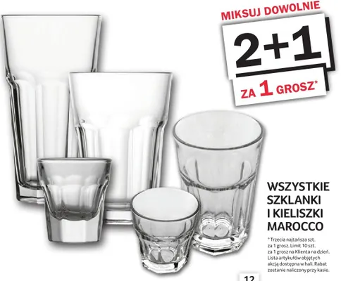 Szklanki i kieliszki Marocco promocja w Selgros