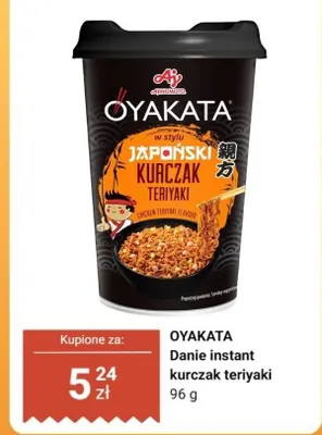 Danie instant kurczak teriyaki Oyakata promocja w Dino