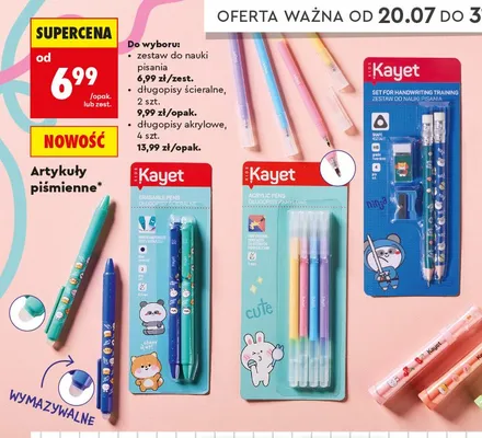 Długopisy akrylowe Kayet promocja w Biedronka