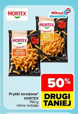 Frytki mrożone Hortex promocja w Carrefour Market