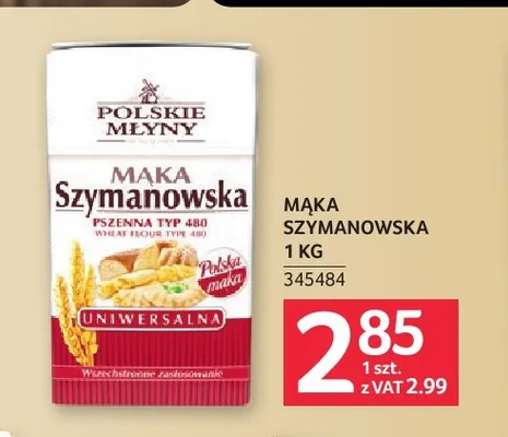 Mąka pszenna Szymanowska Polskie Młyny typ 480 promocja w Selgros