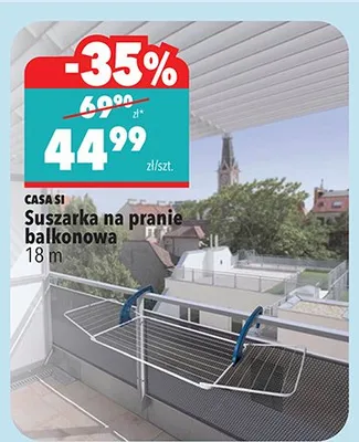Suszarka na pranie balkonowa 18 m Casa Si promocja w Biedronka