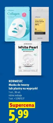 Maska do twarzy Kormesic White Pearl promocja w Lidl