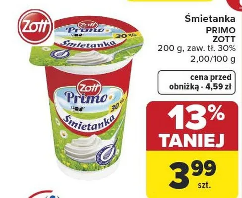 Śmietanka promocja w Carrefour